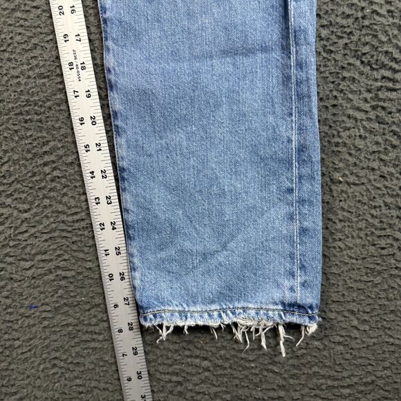 AG Ex-Boyfriend Jeans Womens 28R Blue Slouchy Slim AG-ED Denim Distressed Japan - Picture 15 of 16